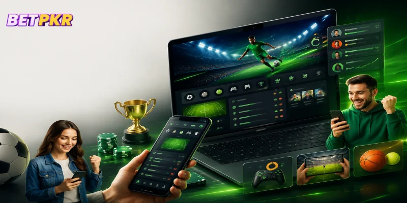 A detailed infographic displaying the BETPKR Platform Overview with its main gaming categories.