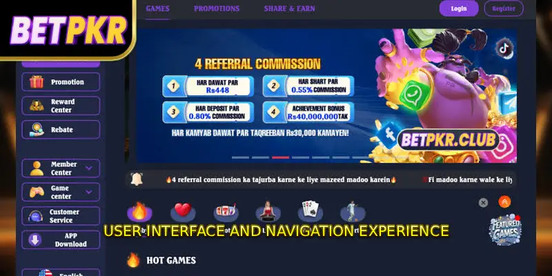 User Interface and Navigation Experience