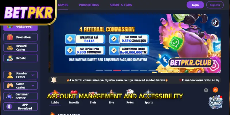 Account Management and Accessibility